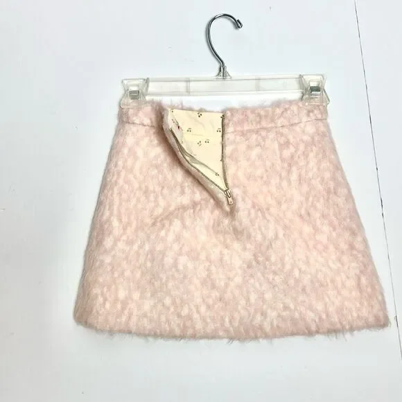 Bonpoint Girls' Fuzzy Mini Skirt Pink Wool Blend size 10 - Picture 3 of 9